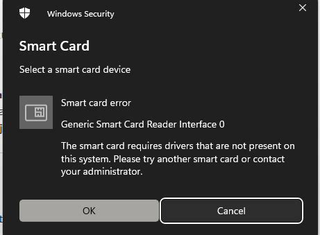 smart card reader error windows 10|smart card error requires drivers.